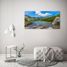 Wallmuralia Fotoobraz na skle Údolí Tatry 125x50 cm 4 úchytky