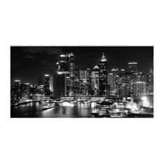 Wallmuralia Foto obraz sklo tvrzené Sydney noc 125x50 cm 2 úchytky