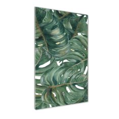 Wallmuralia Vertikální Foto-obrah sklo tvrzené Monstera 60x120 cm 4 úchytky