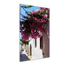 Wallmuralia Vertikální Foto obraz sklo tvrzené Rhodos Řecko 50x125 cm 2 úchytky