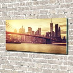 Wallmuralia Foto-obrah sklo tvrzené Manhattan New York 120x60 cm 2 úchytky