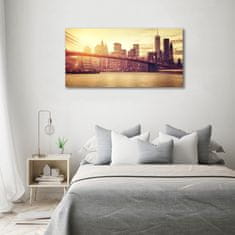 Wallmuralia Foto-obrah sklo tvrzené Manhattan New York 120x60 cm 2 úchytky