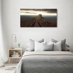 Wallmuralia Foto obraz skleněný horizontální Stezka na skále 120x60 cm 4 úchytky