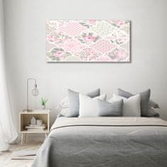 Wallmuralia Fotoobraz na skle Růže a ornamenty 100x50 cm 4 úchytky