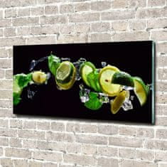 Wallmuralia Foto-obrah sklo tvrzené Limetka a citron 120x60 cm 4 úchytky