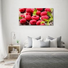 Wallmuralia Moderní skleněný obraz z fotografie Maliny 120x60 cm 2 úchytky