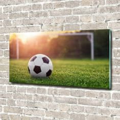 Wallmuralia Foto-obraz fotografie na skle Fotbal 120x60 cm 2 úchytky