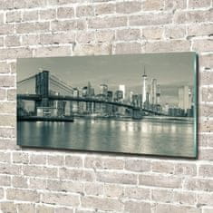 Wallmuralia Foto-obrah sklo tvrzené Manhattan New York 100x50 cm 2 úchytky