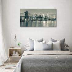 Wallmuralia Foto-obrah sklo tvrzené Manhattan New York 100x50 cm 2 úchytky