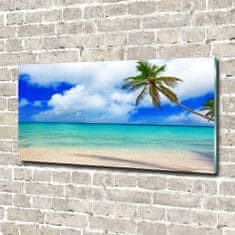 Wallmuralia Foto obraz skleněný horizontální Karigská pláž 100x50 cm 4 úchytky