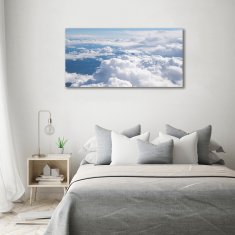 Wallmuralia Foto obraz fotografie na skle Pohled z letadla 100x50 cm 2 úchytky