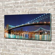 Wallmuralia Foto obraz skleněný horizontální Manhattan New York 120x60 cm 4 úchytky