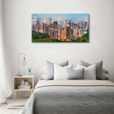 Wallmuralia Foto obraz skleněný horizontální Hongkong 120x60 cm 2 úchytky