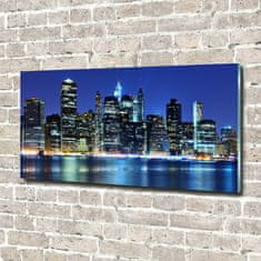Wallmuralia Foto obraz skleněný horizontální Manhattan New York 120x60 cm 4 úchytky