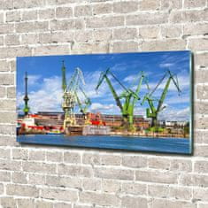 Wallmuralia Foto-obrah sklo tvrzené Dok v Gdaňsku 120x60 cm 4 úchytky