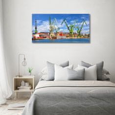 Wallmuralia Foto-obrah sklo tvrzené Dok v Gdaňsku 120x60 cm 4 úchytky