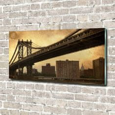 Wallmuralia Foto obraz skleněný horizontální Manhattan New York 100x50 cm 2 úchytky