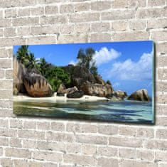 Wallmuralia Fotoobraz na skle Seychely panorama 100x50 cm 4 úchytky