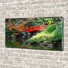 Wallmuralia Foto obraz sklo tvrzené Japonská zahrada 120x60 cm 4 úchytky