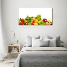 Wallmuralia Foto-obrah sklo tvrzené Ovoce a zelenina 120x60 cm 2 úchytky