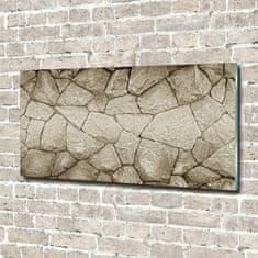 Wallmuralia Fotoobraz na skle Stěna z kamení 140x70 cm 4 úchytky