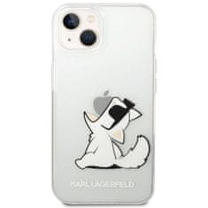 Karl Lagerfeld Kryt na mobil Choupette Eat na Apple iPhone 14 Plus - průhledný