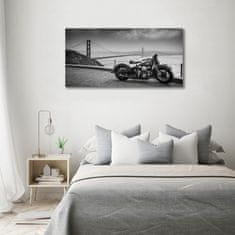 Wallmuralia Foto obraz fotografie na skle Motorka 120x60 cm 2 úchytky