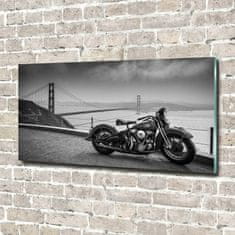 Wallmuralia Foto obraz fotografie na skle Motorka 120x60 cm 2 úchytky