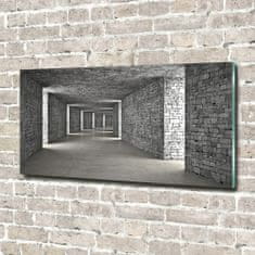 Wallmuralia Foto obraz skleněný horizontální Tunel z cihel 140x70 cm 2 úchytky