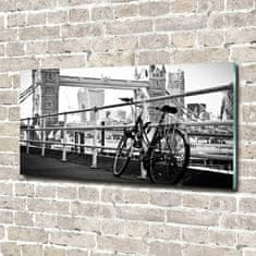 Wallmuralia Foto obraz fotografie na skle Kolo Londýn 140x70 cm 4 úchytky