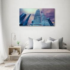 Wallmuralia Foto obraz skleněný horizontální Mrakodrap 120x60 cm 4 úchytky