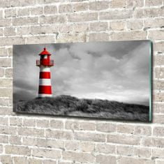 Wallmuralia Foto-obraz fotografie na skle Maják 100x50 cm 2 úchytky