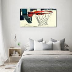 Wallmuralia Foto-obraz fotografie na skle Basketbal 120x60 cm 2 úchytky