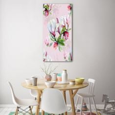 Wallmuralia Vertikální Foto-obrah sklo tvrzené Magnolie 50x100 cm 4 úchytky