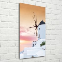 Wallmuralia Vertikální Foto obraz skleněný svislý Santorini Řecko 50x100 cm 4 úchytky