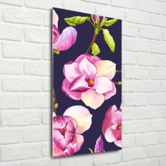 Wallmuralia Vertikální Foto-obrah sklo tvrzené Magnolie 70x140 cm 4 úchytky