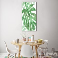 Wallmuralia Vertikální Foto-obrah sklo tvrzené Monstera 50x100 cm 4 úchytky