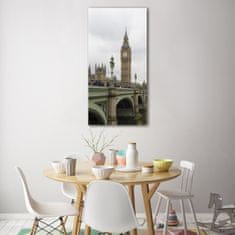 Wallmuralia Vertikální Foto obraz fotografie na skle Big Ben Londýn 50x100 cm 2 úchytky