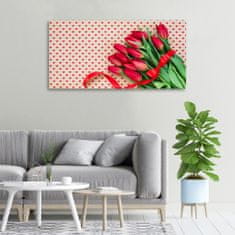 Wallmuralia Foto obraz canvas Tulipány srdce 100x50 cm