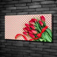 Wallmuralia Foto obraz canvas Tulipány srdce 100x50 cm