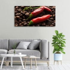 Wallmuralia Foto obraz canvas Chilli a káva 100x50 cm