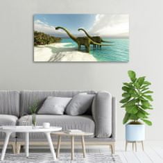 Wallmuralia Foto obraz canvas Dinozaury na pláži 100x50 cm