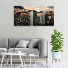 Wallmuralia Foto-obraz canvas na rámu Bouře nad Varšavou 100x50 cm