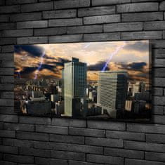 Wallmuralia Foto-obraz canvas na rámu Bouře nad Varšavou 100x50 cm