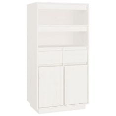 Vidaxl Skříň highboard bílá 60 x 40 x 116,5 cm masivní borové dřevo