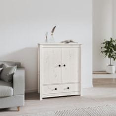 Vidaxl Skříň highboard bílá 83 x 41,5 x 100 cm masivní borové dřevo