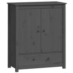 Vidaxl Skříň highboard šedá 83 x 41,5 x 100 cm masivní borové dřevo