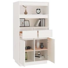 Vidaxl Skříň highboard bílá 60 x 40 x 116,5 cm masivní borové dřevo