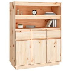 Greatstore Skříň highboard 89x40x116,5 cm masivní borové dřevo