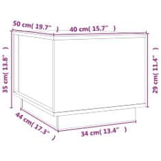 Vidaxl Konferenční stolek bílý 40 x 50 x 35 cm masivní borové dřevo